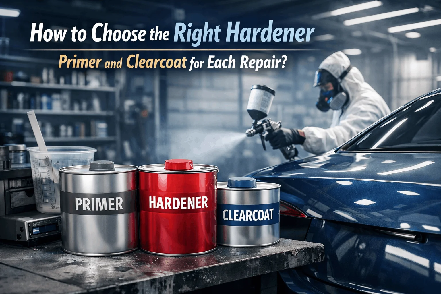 You are currently viewing How to Choose the Right Hardener (Primer and Clearcoat) for Each Repair?